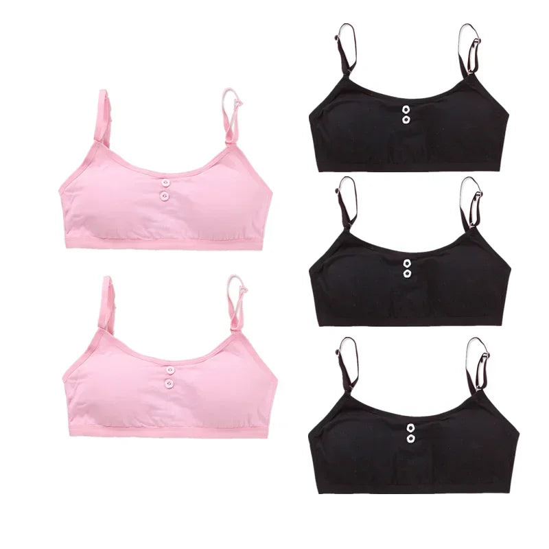 5Pc/Lot Young Girl Training Bra Brand Girls Underwear Wireless Comfortable Children Underwear 8 to 14Years