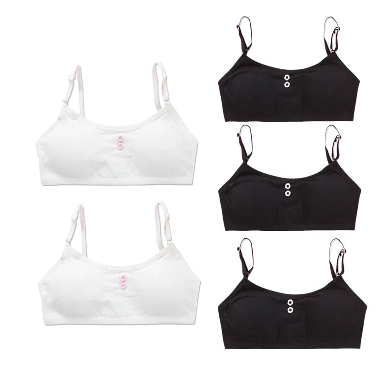 5Pc/Lot Young Girl Training Bra Brand Girls Underwear Wireless Comfortable Children Underwear 8 to 14Years