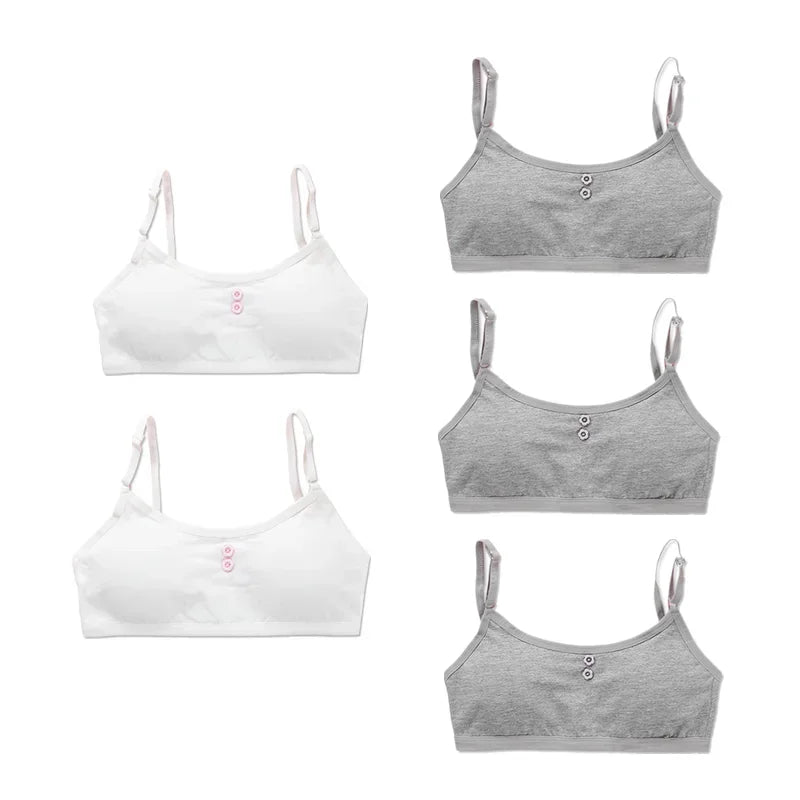 5Pc/Lot Young Girl Training Bra Brand Girls Underwear Wireless Comfortable Children Underwear 8 to 14Years