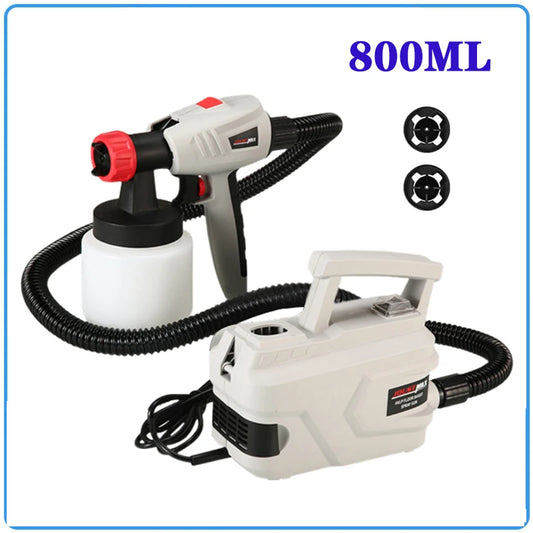 800W 800ML Detachable Power Electric Paint Sprayer Furniture Steel Coating Airbrush Home&Outdoors Latex Paint Spray Gun