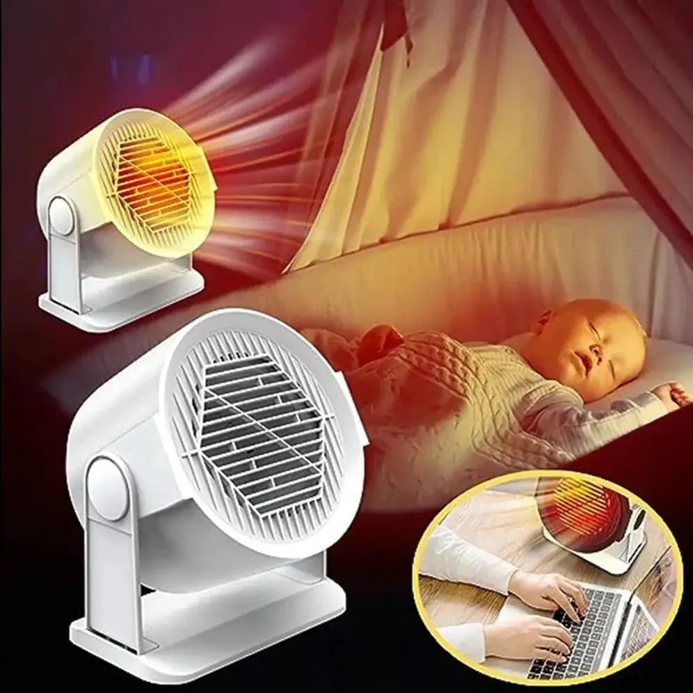 A New Air Heater Cold and Warm Heater Small Electric Heater for the Home Desktop Office Desktop Portable Heating Fan