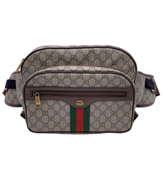 Marsupio Gucci in tessuto GG Supreme beige  riliev