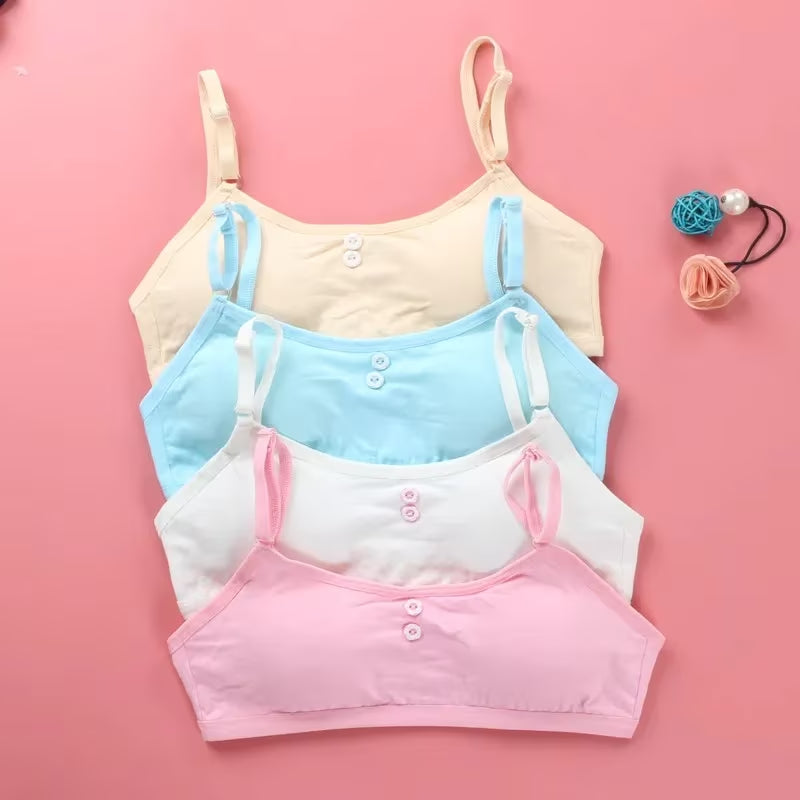 5Pc/Lot Young Girl Training Bra Brand Girls Underwear Wireless Comfortable Children Underwear 8 to 14Years