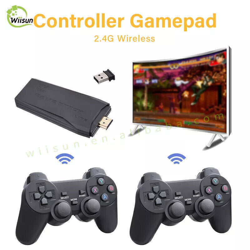 CONSOLE 4K GAME STICK 64GB GIOCHI RETRO 10000 GIOCHI DUE JOYPAD WIRELESS TV PC