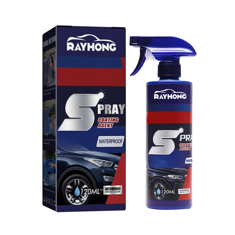 3 in 1 Ceramic Car Coating Spray High Protection 120Ml Car Wax Polish Spray Eliminate Dirt Stain for Cars/Boats/Motorcycles/Rv